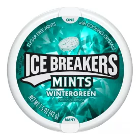 ICE BREAKERS WINTERGREEN MENTOLOS CUKORKA 42G