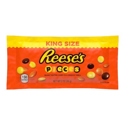 REESE'S PIECES ZACSKÓS CUKORKA MOGYORÓVAJJAL TÖLTVE 85G