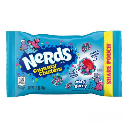 Wonka Nerds Gummy Clusters bogyós gyümölcs ízű rágós gumicukor 85g