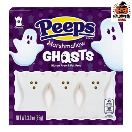 PEEPS MARSHMALLOW GHOSTS szellem formájú mályvacukor 85G Halloween