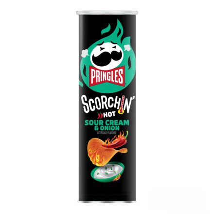 Pringles Scorchin Sour Cream and Onion hagymás tejfölös chips 158g