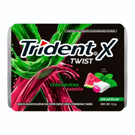 Trident X Twist menta és görögdinnye ízű rágó 13.3g