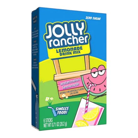 Jolly Rancher görögdinnyés limonádé ízű cukormentes italpor 6 db-os csomag 20.2g