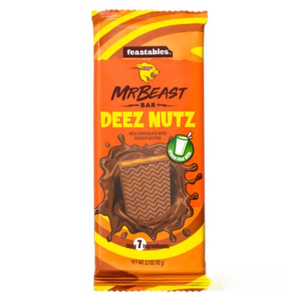 MrBeast Bar Deez Nutz mogyoró ízű csokoládé 60g