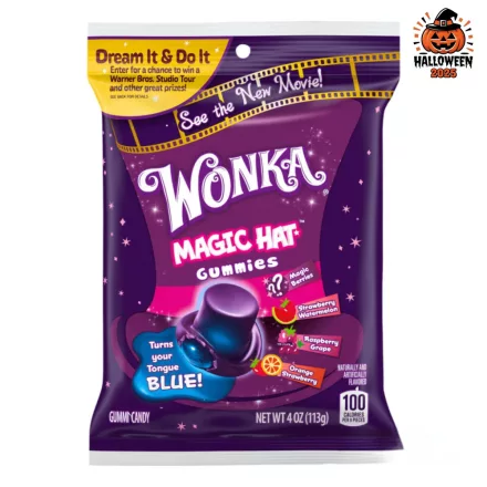 Wonka Magic Hat Gummies kalap formájú gyümölcsös gumicukor 113g Halloween
