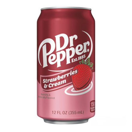 Dr Pepper Strawberries and Cream eperkrém ízű üdítőital 355ml