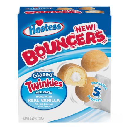 Hostess Bouncers Glazed Twinkies vanilía krémmel töltött mini torták (5db) 244g