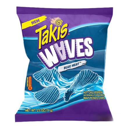 Takis Waves Blue Heat hullámos csípős chips 71g