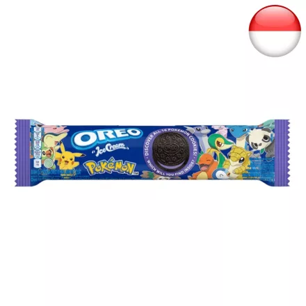Oreo pokemon mintájú keksz áfonya jégkrém töltelékkel 119,6g Indonézia