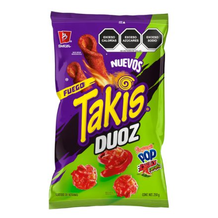 Takis Duoz Fuego csípős chips és dinnye ízű popcorn 250g