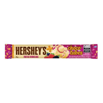 Hersheys Chocotubes bogyós gyümölcs ízű fehér csokoládé 25g