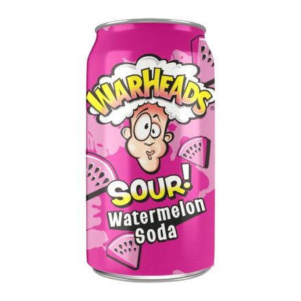 Warheads Sour Watermelon Soda görögdinnye ízű savanyú üdítőital 330ml