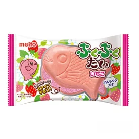   Meito Puku puku Tai Air-In japán hal formájú epres töltött ostya 16g