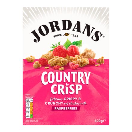 Jordans Country Crisp Raspberries Gabonapehely málnával 500g