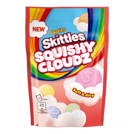 XSkittles Squishy Cloudz Fruit gyümölcsös gumicukor 94g