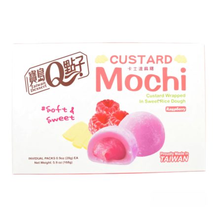 Qmochi japán süti málna ízzel 168g