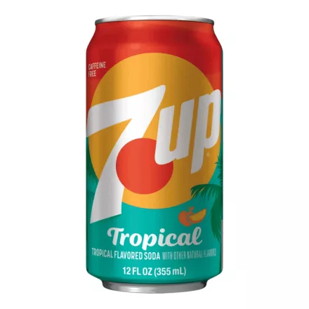 7up tropical ananász mangó passiógyümölcs és barack ízű üdítőital 355ml Amerika