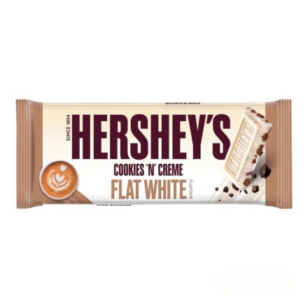 Hersheys Cookies N Creme Flat White kávés-kekszes fehér csokoládé 90g