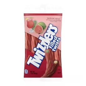   Twizzlers Filled Twists Tropical trópusi gyümölcs ízű gumicukor 198g
