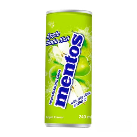 MENTOS NON SPARKLING APPLE SODA KICK WITH JELLY 240ML