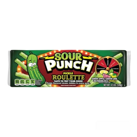 Sour Punch Pickle Roulette savanyú uborka gumicukor rulett 128g