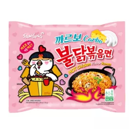   SamYang Buldak Csirkés-Carbonara ízű csípős ramen tészta 130g