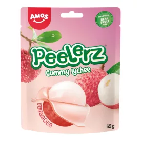   Amos Peelerz Lychee hámozható licsi ízű gumicukor 65g Kína