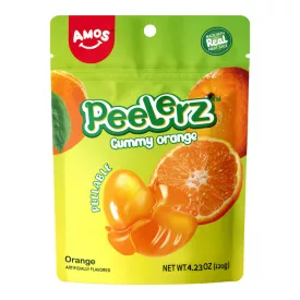 Amos Peelerz Orange hámozható narancs ízű gumicukor 120g