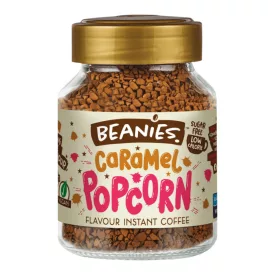    Beanies Caramel Popcorn Karamellás popcorn ízesítésű azonnal oldódó kávé 50g Anglia