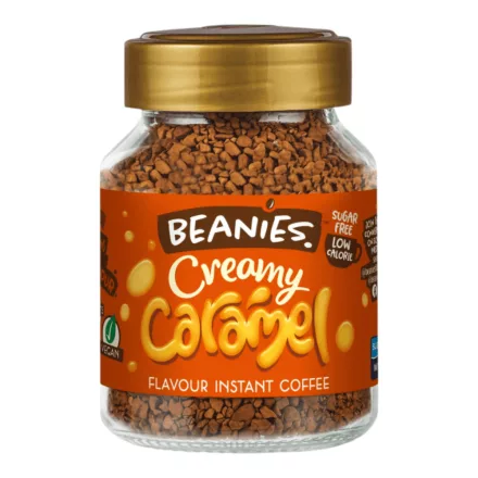  Beanies Creamy Caramel Karamell ízesítésű azonnal oldódó kávé 50g Anglia
