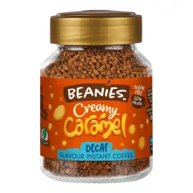    Beanies Koffeinmentes Creamy Caramel Karamell ízesített azonnal oldódó kávé 50g Anglia