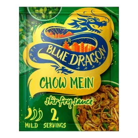   Blue Dragon Chow Mein Stir Fry Sauce szójaszósz, hagyma, fokhagyma, gyömbér és chili gazdag keverékéből 120g Anglia