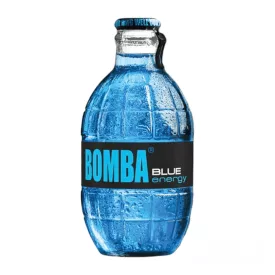 Bomba BLUE kék málna ízű energiaital üveges 250ml