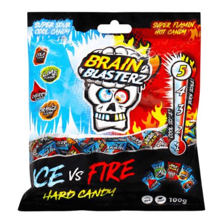 Brain Blasterz Ice vs Fire mentolos és csípős cukorka válogatás 100g