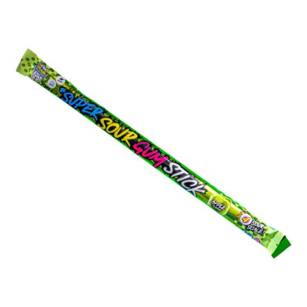 Brain Blasterz Super sour gum stick savanyú rágós cukorka zöld alma ízben 22g