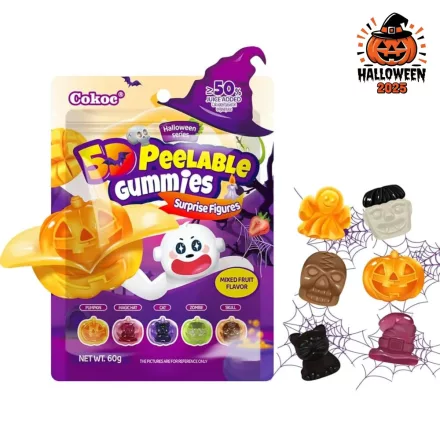 COKOC 5D Peelable Gummies HALLOWEEN hámozható vegyes gyümölcs ízű gumicukor 60g