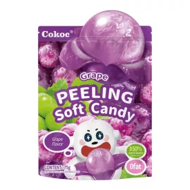   COKOC Peeling Soft Candy Grape Flavor lila szőlő ízű gumicukor 75g