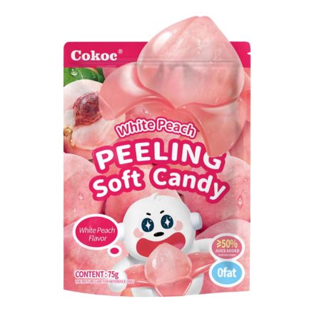 COKOC Peeling Soft Candy White Peach Flavor fehér őszibarack ízű gumicukor 75g