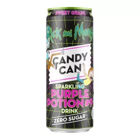   Candy Can Rick és Morty Purple Potion édes lila szőlő ízű szénsavas üdítőital 330ml