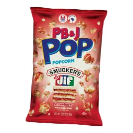   Candy Pop Jif mogyoróvaj krém és Smuckers eper dzsem ízű popcorn 149g Amerika