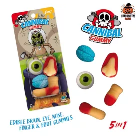   Cannibal Gummy ehető testrészek formájú gumicukor 22g Halloween