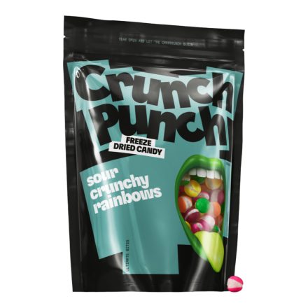 Crunch Punch Sour Crunchy Rainbows Savanyú ropogós szivárványos édesség 100g