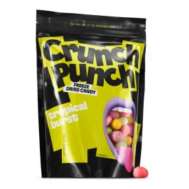   Crunch Punch Tropical Burst trópusi gyümölcs ízű ropogós snack 200g