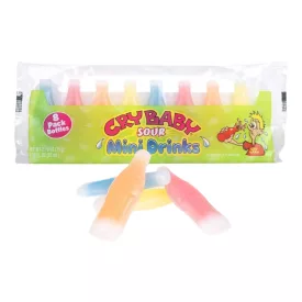   Cry Baby Sour Mini Drinks savanyú viasz cukorka mini üdítő formában 8db vegyes gyümölcs ízű 79g Amerika