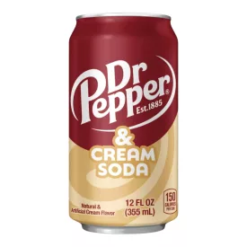   Dr Pepper Cream Soda krémes vaníliás és Kólás ízű szénsavas üdítőital 355ml Amerika