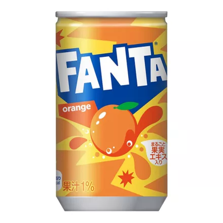 Fanta Orange mini narancs ízű szénsavas üdítőital 160ml Japán