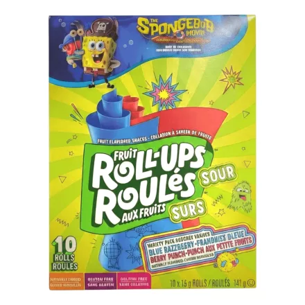 Fruit Roll-Ups Sour savanyú gyümölcsös tekercs 10db 141g Kanada