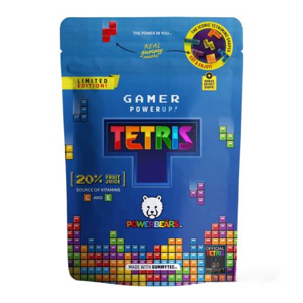 Powerbears Gamer PowerUp Tetris formájú gumicukor 125g