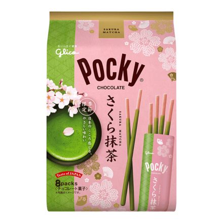 GLICO POCKY SAKURA MATCHA CSOMAG (8X12.7G) Japán 101.6G 