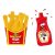 Gummy fries sültkrumpli formájú gumicukor és epres géllel 70g